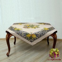 Квадратная гобеленовая салфетка 100х100 &quot;SERVALLI&quot;