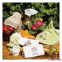 Набор из трех кухонных полотенец &quot;VINGI RICAMI&quot;