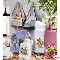 Набор из трех кухонных полотенец 50х70 &quot;VINGI RICAMI&quot;