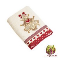 Новогодние махровые полотенца с вышивкой 2 штуки &quot;VINGI RICAMI&quot;