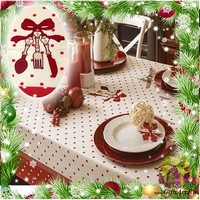 Скатерть новогодняя с вышивкой по центру 140х240 &quot;VINGI RICAMI&quot;