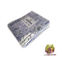 Одеяло-покрывало на двуспальную кровать 210х255 &quot;SERVALLI&quot; Артикул: Матч Парфюм (Макраме синее)