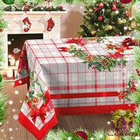 Новогодняя скатерть с фотопечатью в пакете 140х210 &quot;MELANGIO&quot;