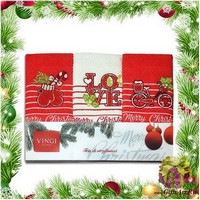 Набор из трёх махровых новогодних полотенец с вышивкой &quot;VINGI RICAMI&quot;