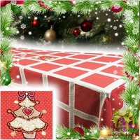 Скатерть новогодняя с вышивкой по центру 140х240 &quot;VINGI RICAMI&quot;
