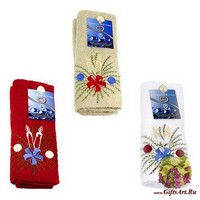 Набор новогодних махровых полотенец 2 штуки &quot;ALMATEX&quot;