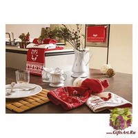 Новогодние махровые кухонные полотенца в наборе 2 штуки &quot;VINGI RICAMI&quot;