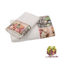 Новогодние махровые полотенца в наборе 2 штуки &quot;MELANGIO&quot;