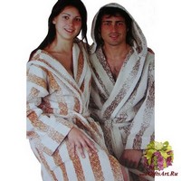 Халат махровый с капюшоном &quot;ROSSI&quot;