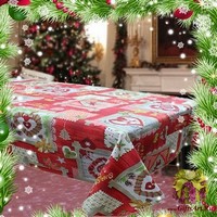 Скатерть новогодняя в пакете 140х220 &quot;VALLEPIANO&quot;
