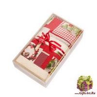 Махровые новогодние полотенца с аппликацией 2 штуки &quot;MELANGIO&quot;