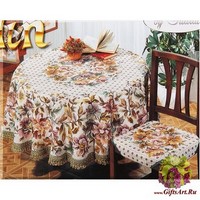 Гобеленовая скатерть на овальный стол 180х240 &quot;FINICOP&quot;