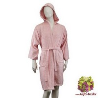 Женский махровый халат с капюшоном &quot;SERGIO ROSSI&quot;