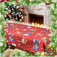 Скатерть новогодняя в пакете 140х220 &quot;VALLEPIANO&quot;