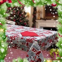 Скатерть новогодняя с салфетками в коробке 140х180 &quot;VALLEPIANO&quot;