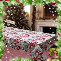 Скатерть новогодняя в пакете 140х240 &quot;VALLEPIANO&quot;