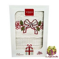 Набор махровых новогодних полотенец с вышивкой &quot;VINGI RICAMI&quot;