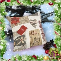 Декоративная новогодняя гобеленовая подушка 45х45 &quot;VINGI RICAMI&quot;