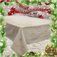 Новогодняя гобеленовая скатерть с люрексом 140х240 &quot;VINGI RICAMI&quot;