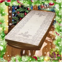 Декоративная новогодняя гобеленовая салфетка с люрексом 40х100 &quot;VINGI RICAMI&quot;