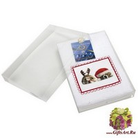 Набор новогодних махровых полотенец 2 штуки &quot;ALMATEX&quot;