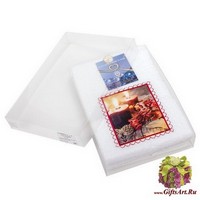 Набор новогодних махровых полотенец 2 штуки &quot;ALMATEX&quot;