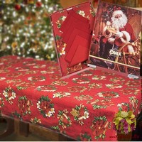 Скатерть новогодняя с салфетками в коробке 140х220 &quot;VALLEPIANO&quot;