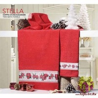Новогодние махровые полотенца с аппликацией 2 штуки &quot;VINGI RICAMI&quot;