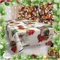 Новогодняя скатерть с цифровой печатью 140х180 &quot;VINGI RICAMI&quot;