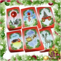 Кухонные новогодние полотенца в наборе 6 штук &quot;VINGI RICAMI&quot;