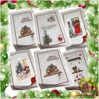 Кухонные новогодние полотенца в наборе 6 штук &quot;VINGI RICAMI&quot;