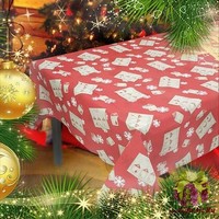Скатерть новогодняя в пакете 140х240 &quot;VINGI RICAMI&quot;