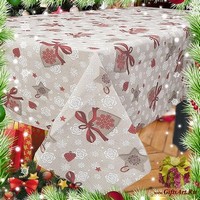 Скатерть новогодняя в пакете 140х240 &quot;VINGI RICAMI&quot;