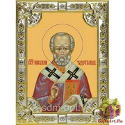Икона освященная &quot;Николай чудотворец, архиепископ Мир Ликийских,святитель&quot;, 18x24 см со стразами, 18x24 см
