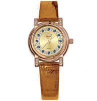 Часы золотые женские с фианитами Ника Орхидея 0012.2.1.46