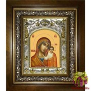 Икона освященная &quot;Казанская икона Божией Матери&quot;, 14x18 см, в деревянном киоте 20x24 см, 20x24 см