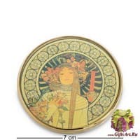 pr-M21MU Зеркальце &quot;La Trappistine&quot; Альфонс Муха