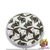 pr-M23ES Зеркальце &quot;Симметрия №126&quot; Мауриц Корнелис Эшер