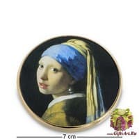 pr-M28VE Зеркальце "Девушка с жемчужной сережкой" Ян Вермеер