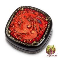 ШК-30/48 Шкатулка Холуй &quot;Жар-птица&quot; Мухин 7,5х7,5