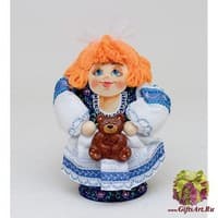 МР-29/ 5 Матрешка-Кукла &quot;Девушка с мишкой&quot;