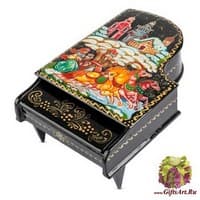 ШК-15/ 6 Шкатулка Мстера &quot;Рояль&quot; бол. - Вариант A