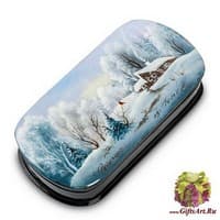 ШК-10/ 2 Шкатулка  &quot;Домик у ручья&quot; Гусак - Вариант A