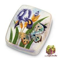 ШК-70/ 4 Шкатулка  &quot;Бабочка&quot; 10,5х12,5 исп. Яблокова