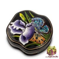 ШК-70/ 8 Шкатулка  &quot;Бабочка&quot; 8,5х8,5 исп. Яблокова