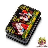 ШК-85/ 1 Шкатулка Палех &quot;Встреча&quot; Серов