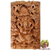 17-001 Панно резное &quot;Ганеша - Бог Изобилия&quot;