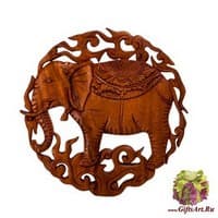 17-022 Панно резное  &quot;Слон&quot;