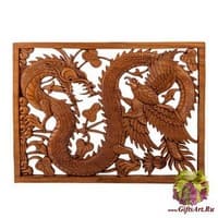 17-057 Панно резное &quot;Драконы&quot;