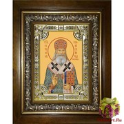 Икона освященная &quot;Серафим (Соболев) архиепископ Богучарский,святитель&quot;, 18x24 см, со стразами, в деревянном киоте 24x30 см, 24x30 см